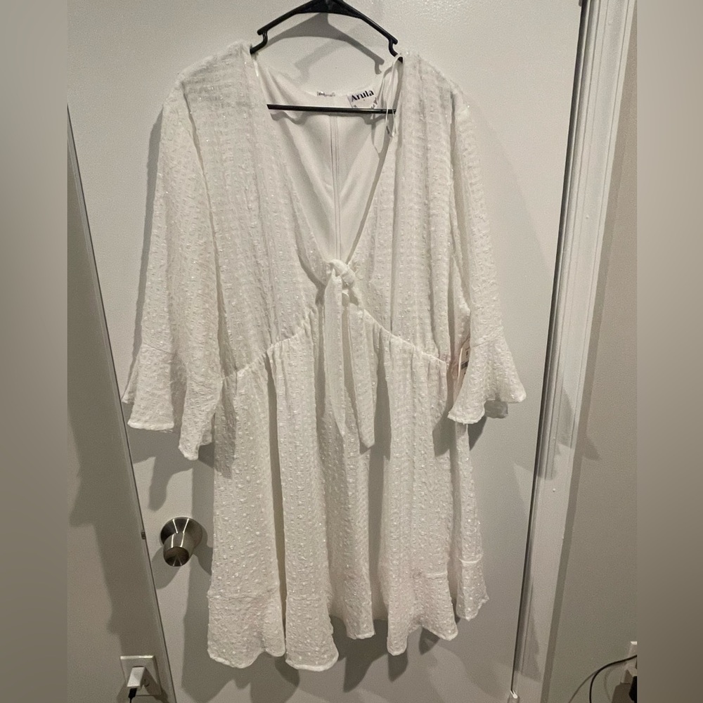 Arula White Sparkly Dress
